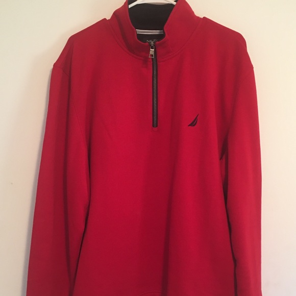 Nautica Men's Solid 1/4 Zip Fleece Sweatshirt - Picture 1 of 4